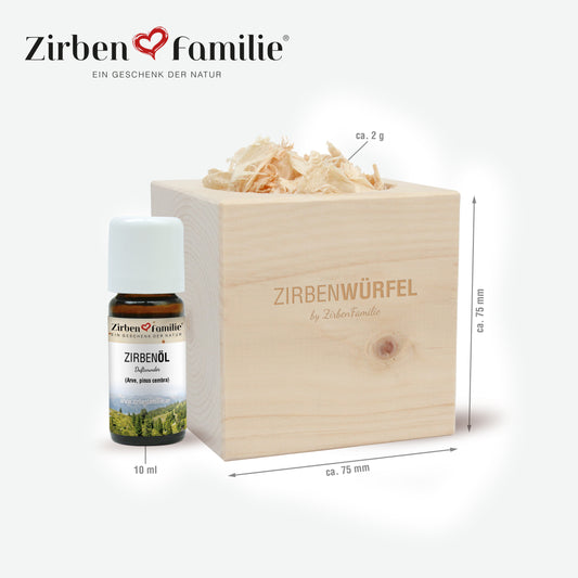 ZirbenWürfel Set inkl. 10ml ZirbenÖl