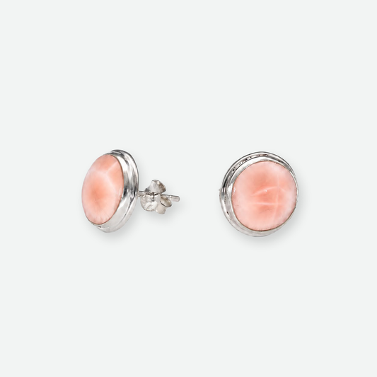 Pinker Larimar Ohrstecker