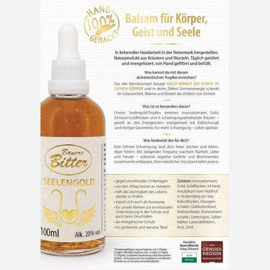 Bauers Bitter Energiestab mit Seelengold - BLG Beautiful Life