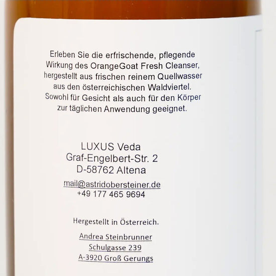 LUXUS VEDA Orange Goat - Fresh Cleanser - BLG Beautiful Life